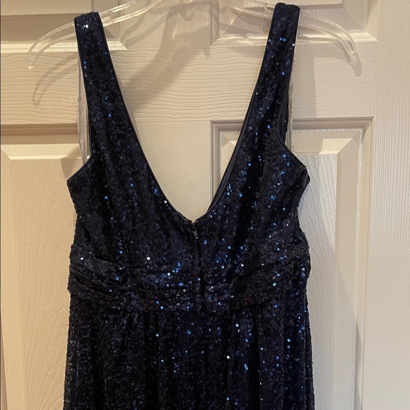 Celebrate Db Studio Elegant Sequin Navy Blue Maxi Dress Plus 16 - Picture 7 of 14